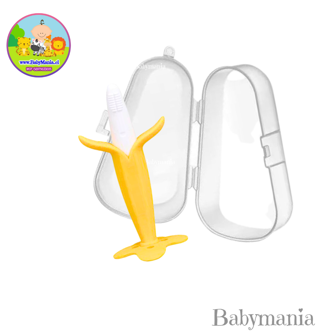 Mordedor de Silicona Banana con Cepillo NEW+ Caja - BabyMania